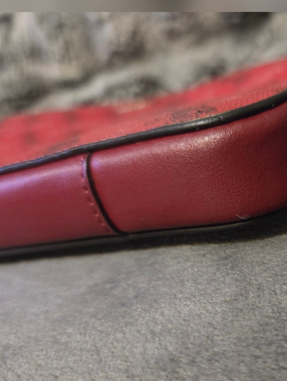 COACH Red Signature Carriage Print Laptop Bag - Picture 4 of 10